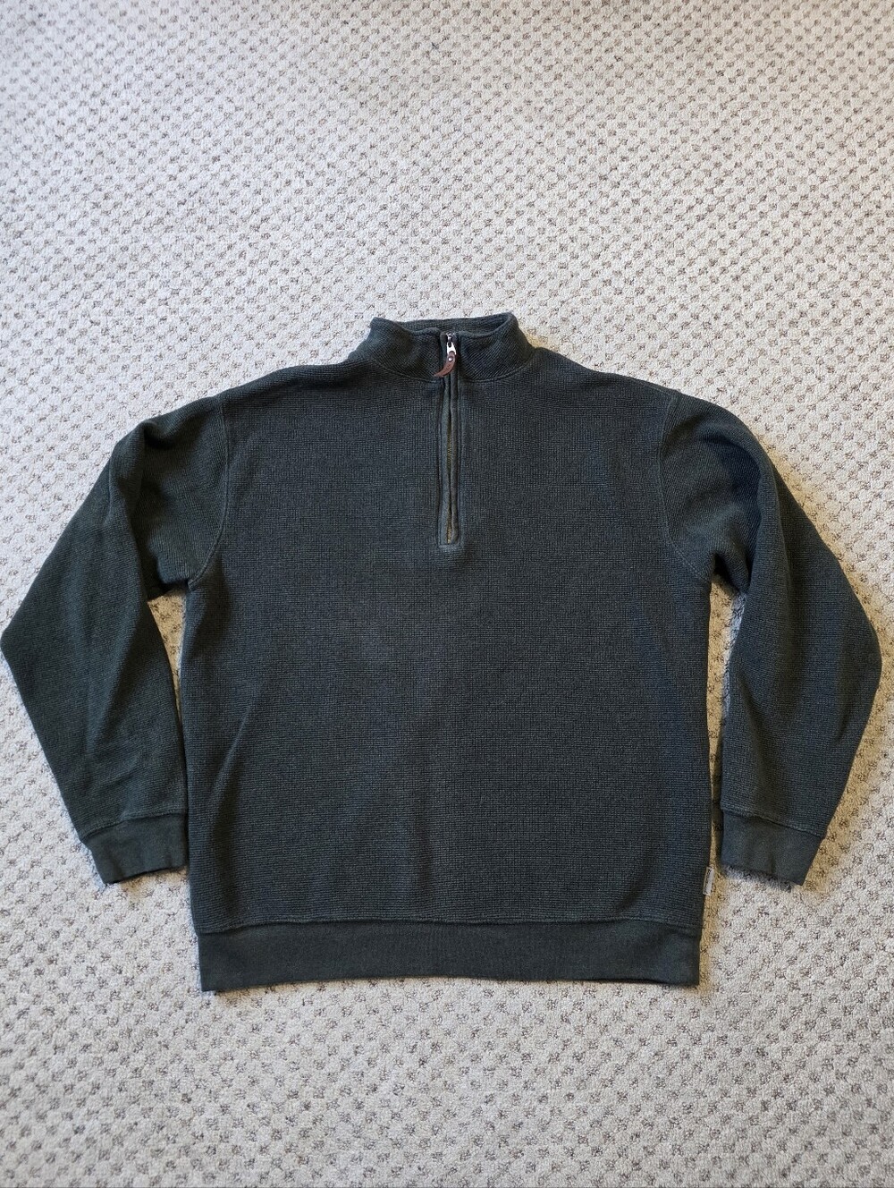 Woolrich Men's Dark Green Half-Zip Sweater